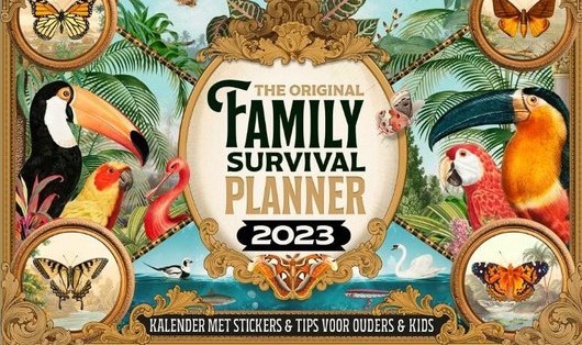 De family survival planner 2023 met weeknummer Super Bruna bol.com kopenkalender met plakkers of stickers ouders en kinderen hema familyplanner